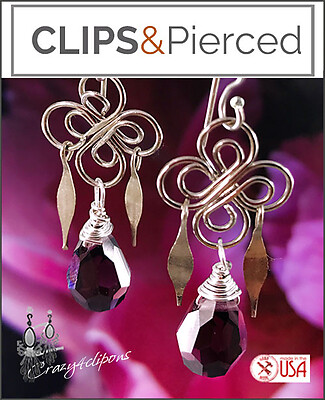 Clover Crystal Earrings | Pierced & Clip-ons