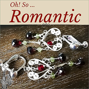 Valentine Hearts. Silver & Garnet Earrings