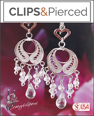 Luxe Filigree Chandelier Earrings for the Modern Bride ? Clipon & Pierced