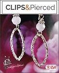 Refined & Elegant. Silver Hammered Clip Earrings