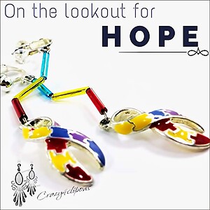 Celebrate Autism Awareness with These Unique Earrings. Clipon & Pierced