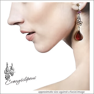 Ethnic Glass Wire-wrapped Earrings
