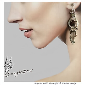 Add Style with Exotic Ethnic Dangling Clip Earrings