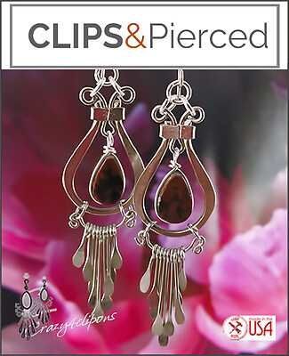 Bold Dramatic Ethnic Earrings | Pierced & Clip-ons