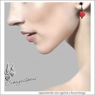 Mini Red Heart Earrings | Pierced & Clip-ons