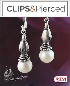 Discover Sterling Silver Swarovski Pearl Earrings - Pierced or Clip on