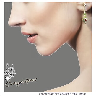 Beautiful Swarovski & Cloisonne Earrings. Clip on & Pierced
