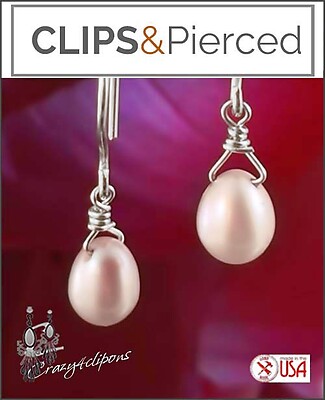 Sweet & Small Pink Pearls Earrings | Pierced or Clip-ons