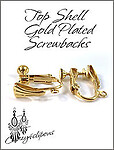 Gold Plate Top Shell Screw backs Clips