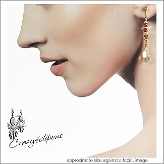 Dazzling Earrings - Eclectic & Unique Crystals, Keshi Pearl Earrings. Clip on & Pierced