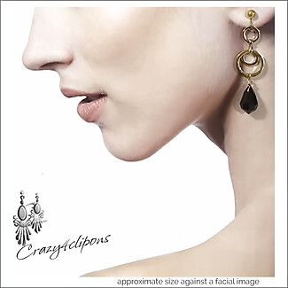 Versatile Dangling Crystal Clip Hoop Earrings