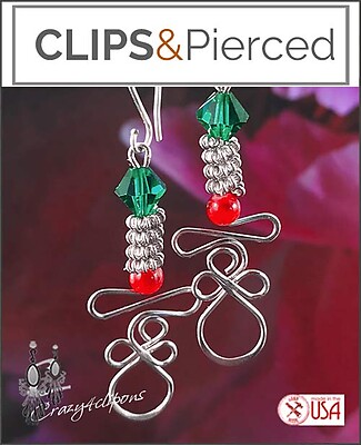Unique Artisan Wire Earrings for Pierced and Non-Pierced Ears