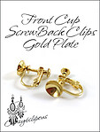 Front Cup Silver Screw back Gold Clip Findings