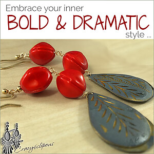 Make A Statement With Eclectic Distressed Dangling Colorful Earrings. Clip on & Pierced
