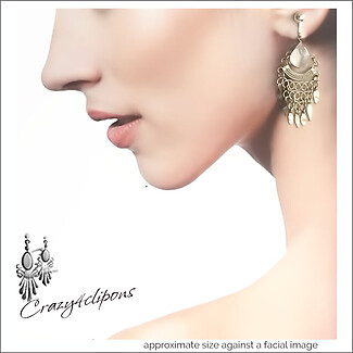 Ethnic Chain-wired Chandelier Earrings | Pierced or Clip-on