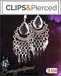 Lightweight Ethnic Dangle Chandelier Clip Earrings for Style