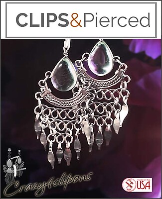 Ethnic Chain-wired Chandelier Earrings | Pierced or Clip-on