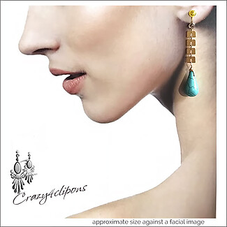 Eclectic Gold Dangling Earrings | Pierced & Clips