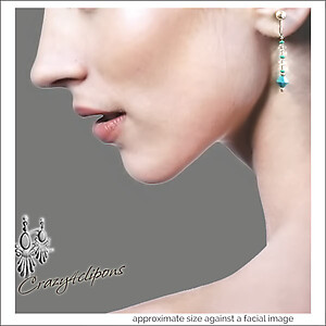 Dainty Linear Swarovski Crystal Earrings | Pierced or Clip-ons