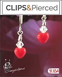 Petite Heart Clip On Earrings - Itsy Bitsy Small and Perfect