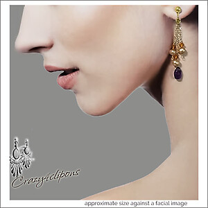 Dainty Amethyst & Pearls Earrings | Pierced or Clip-ons