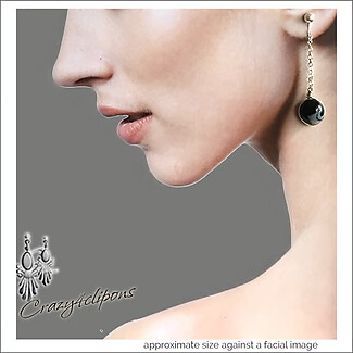 Linear Long Glass Murano Beads Earrings | Pierced or Clip-ons