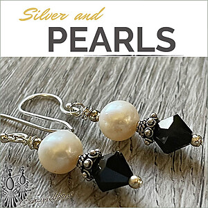 Swarovski Crystal and Pearl Clip Earrings
