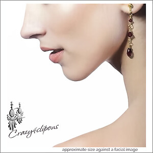 Elegant Swarovski Crystal Dangly Earrings in Both Piercing & Clip-on Styles