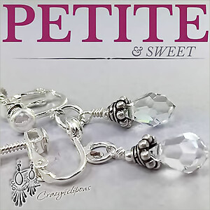 Petite Dangling Crystal Earrings | Pierced or Clip-ons