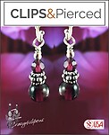 Sparkle in Style with Petite Dark Red Garnet Clip Earrings