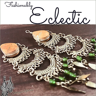 Ethnic Dangling Clip On Earrings