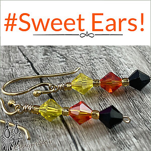 Handcrafted Swarovski Corn Candy Earrings - Choose Between Clip-On Or Pierced!