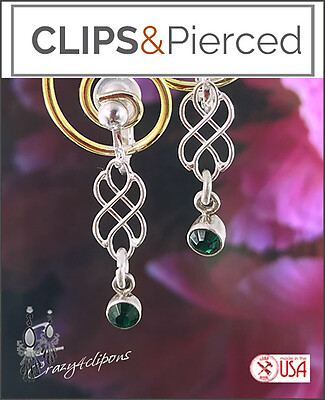Sophisticated Sterling Silver Swirls Clip Earrings for Women