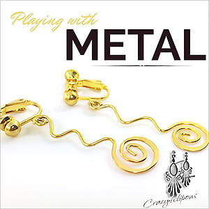 Minimalistic, Modern Gold Swirled Wire Earrings - Pierced or ClipOn