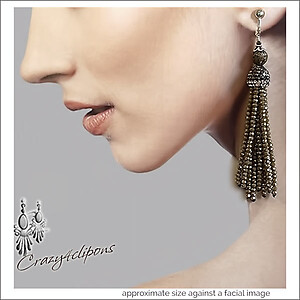 Ibroze - Long & Bold Tassel Earrings