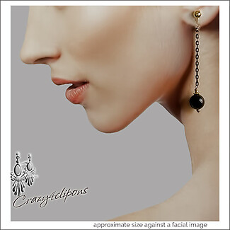 Black Onyx Dangling Drop Earrings