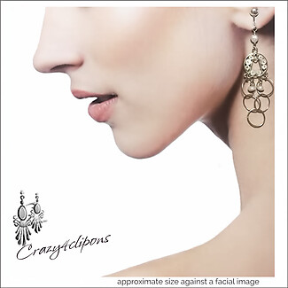 Dangling Pearls and Hoops Earrings | Pierced or Clips
