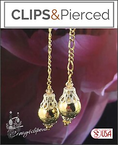 Christmas Dangling Ornament Earrings | Pierced or Clips