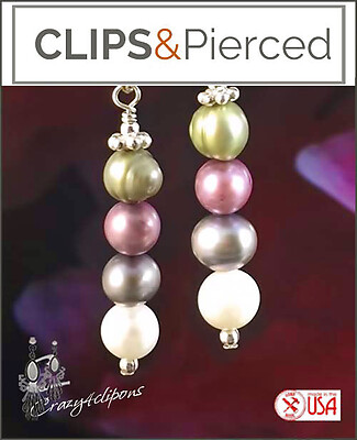 FreshWater Quartet of Pearl Clip Earrings