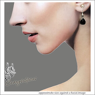 Classic Black Onyx Earrings | Pierced & Clip On