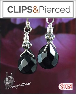 Timeless Black Onyx Clip Earrings