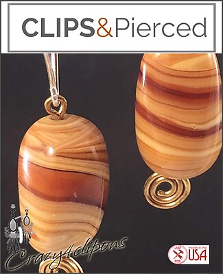 Hard Caramel Candy Earrings | Pierced or Clips