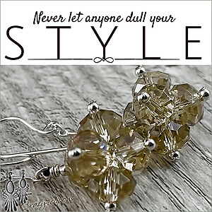 Champagne Crystal Cluster Earrings