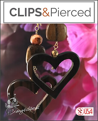 Chunky Hearts Earrings | Pierced & Clips