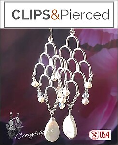 Bold. Dramatic. Pearl Chandelier Earrings | Pierced or Clips