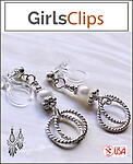 Dressy Girls Clip Earring Hoops