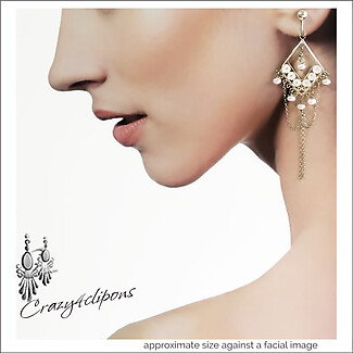 Dangling Filigree Freshwater Pearl Earrings | Pierced or Clips