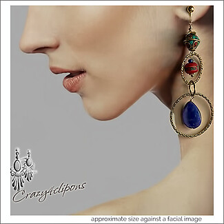 Bold and Dramatic Bohemian Hoop Clip Earrings