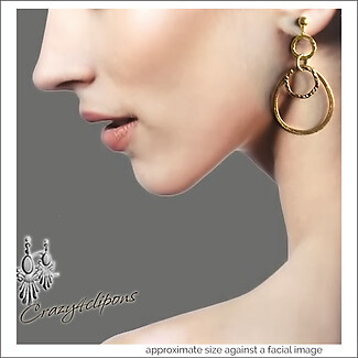 Charming 14K Gold Filled Hoop Clip Earrings