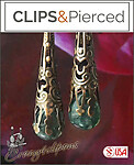 Vintage Flair. Antique Cooper Cone Clip On Earrings